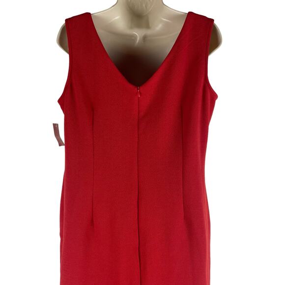 NEW Maya Brook Jewel Dress Jacket 2pcs Set Artsy Red Rhinestone Size 8 - Picture 7 of 14